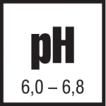 KRONEN® Soil for seeding pH 6,0-6,8 The pH of the substrate, adjusted by chalk, determines optimal conditions for the development and growth of individual plant species.