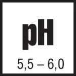 KRONEN® Soil for herbs pH 5,5-6,5. pH of the substrate, regulated by chalk, determines optimal conditions for growth of particular plant species