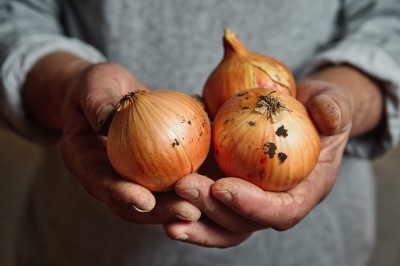 Growing onions in the garden